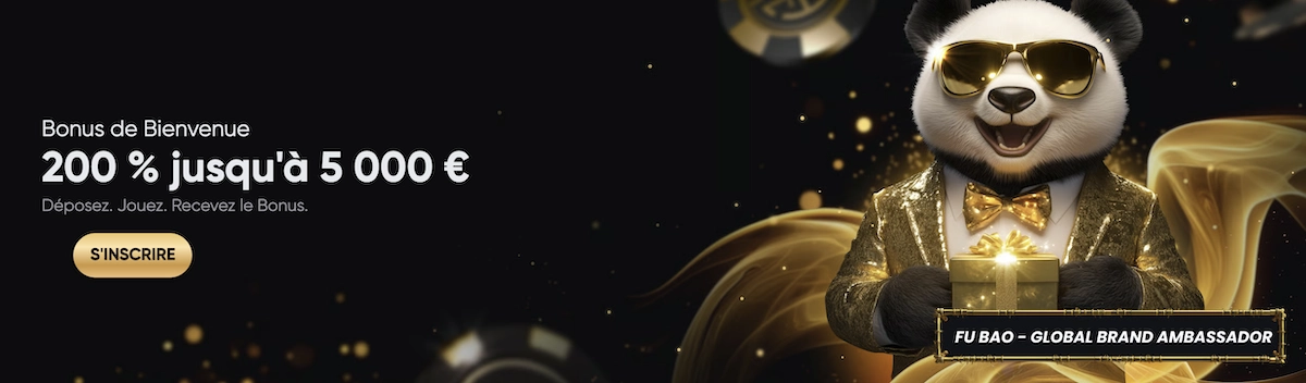 Screenshot van de Golden Panda Casino welkomstbonus promo pagina
